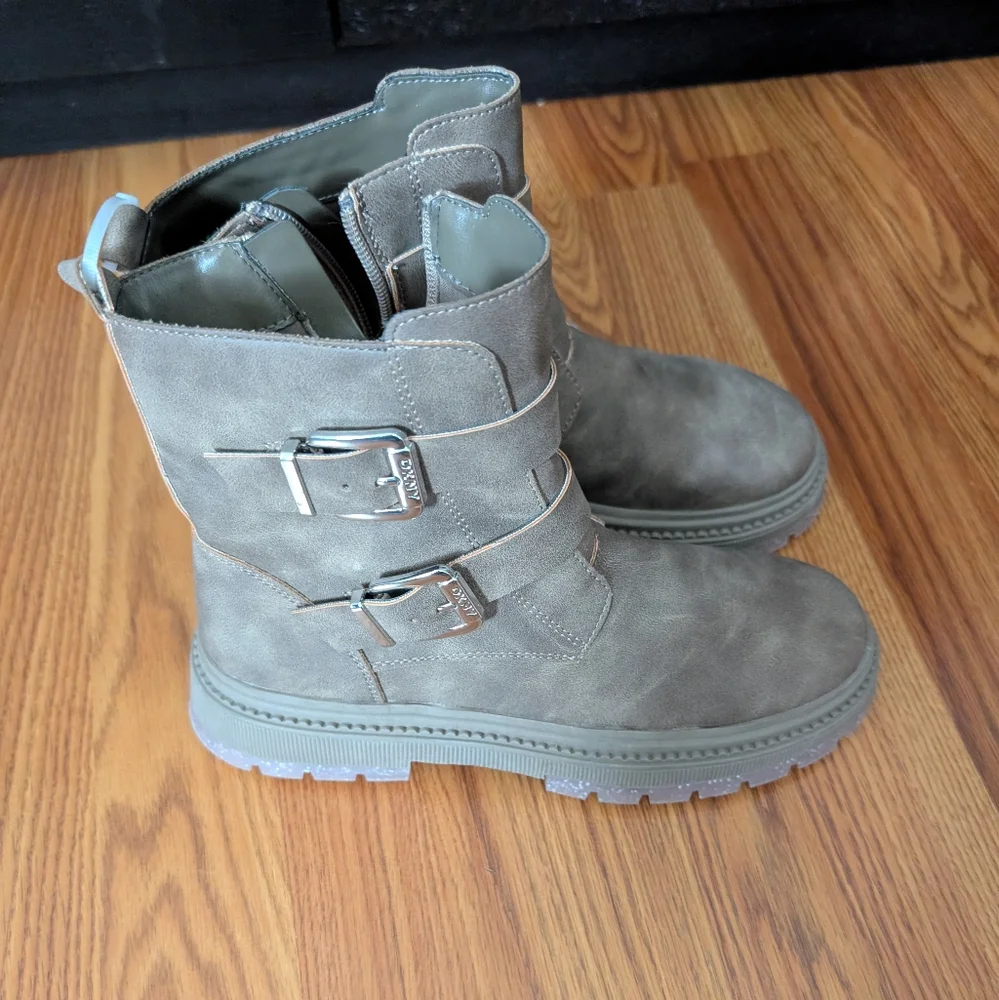 DKNY  Crissa Buckles Moto Boots